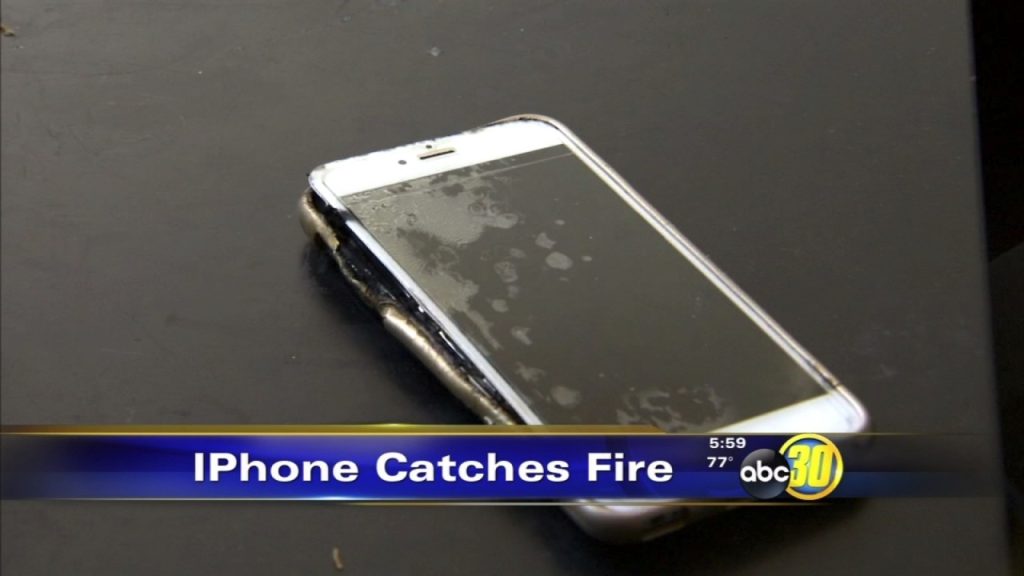 iPhone that caught fire